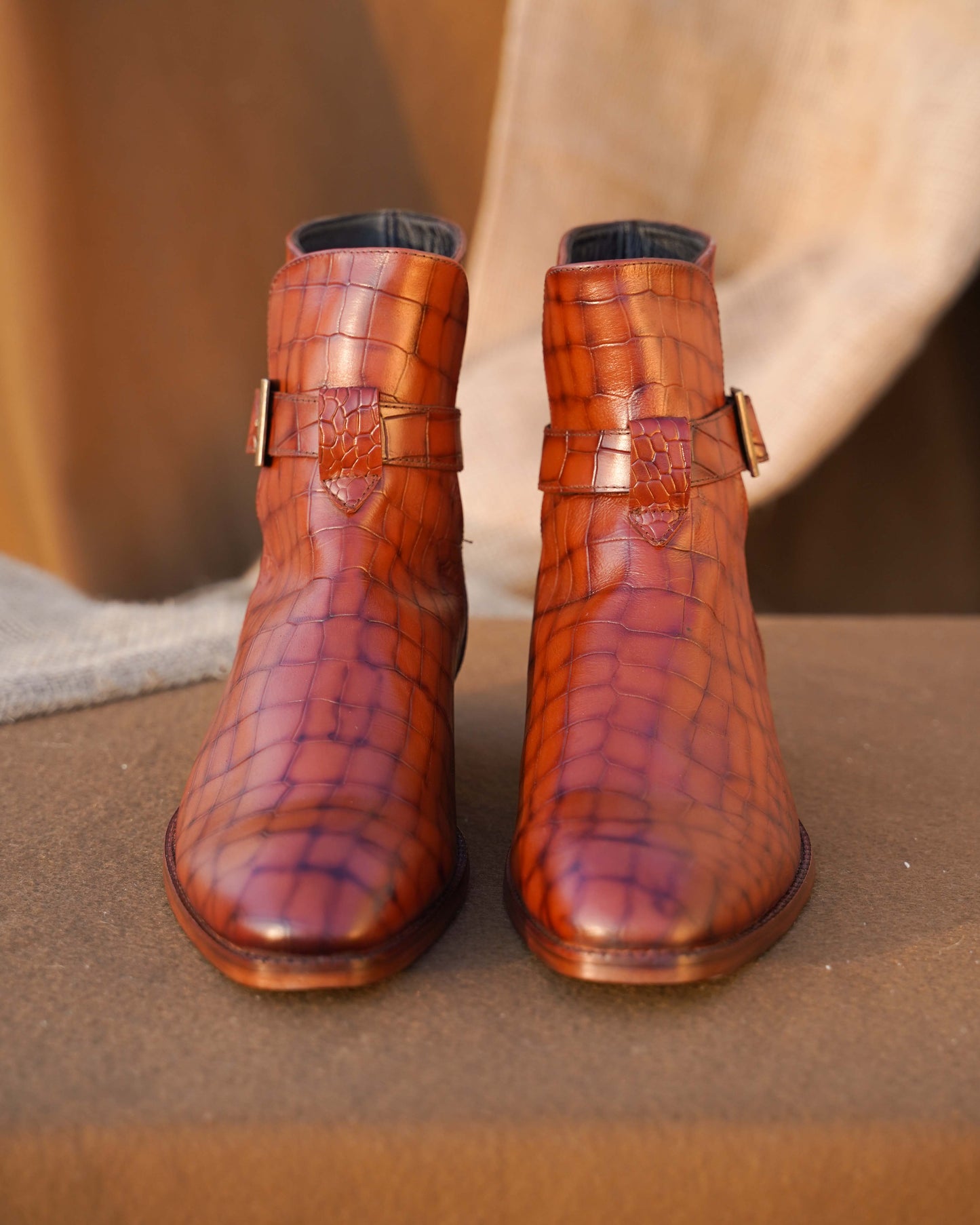Crock Buckle Ankle Boots