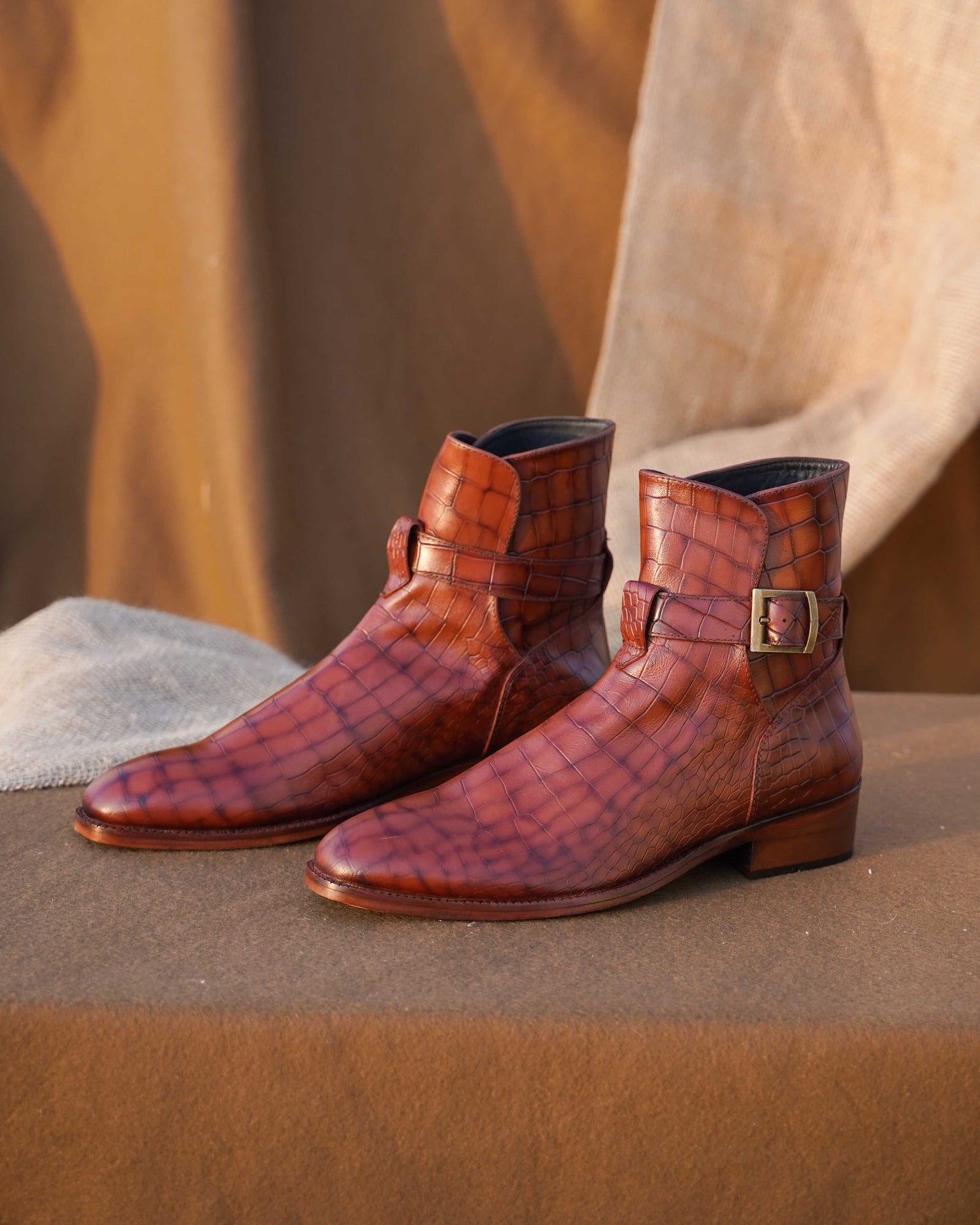 Crock Buckle Ankle Boots