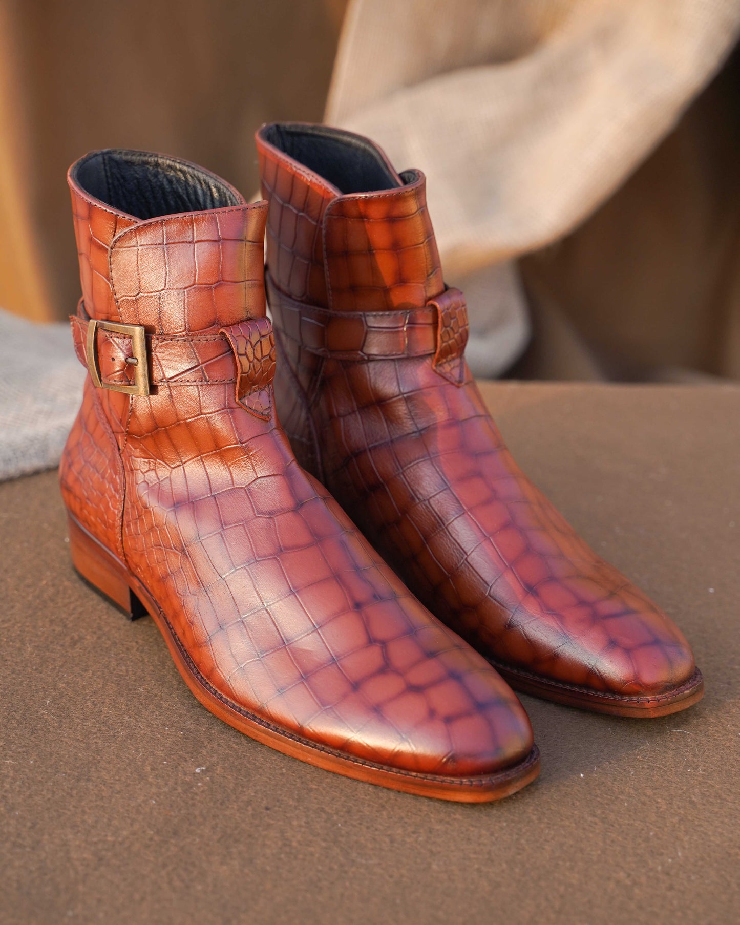 Crock Buckle Ankle Boots