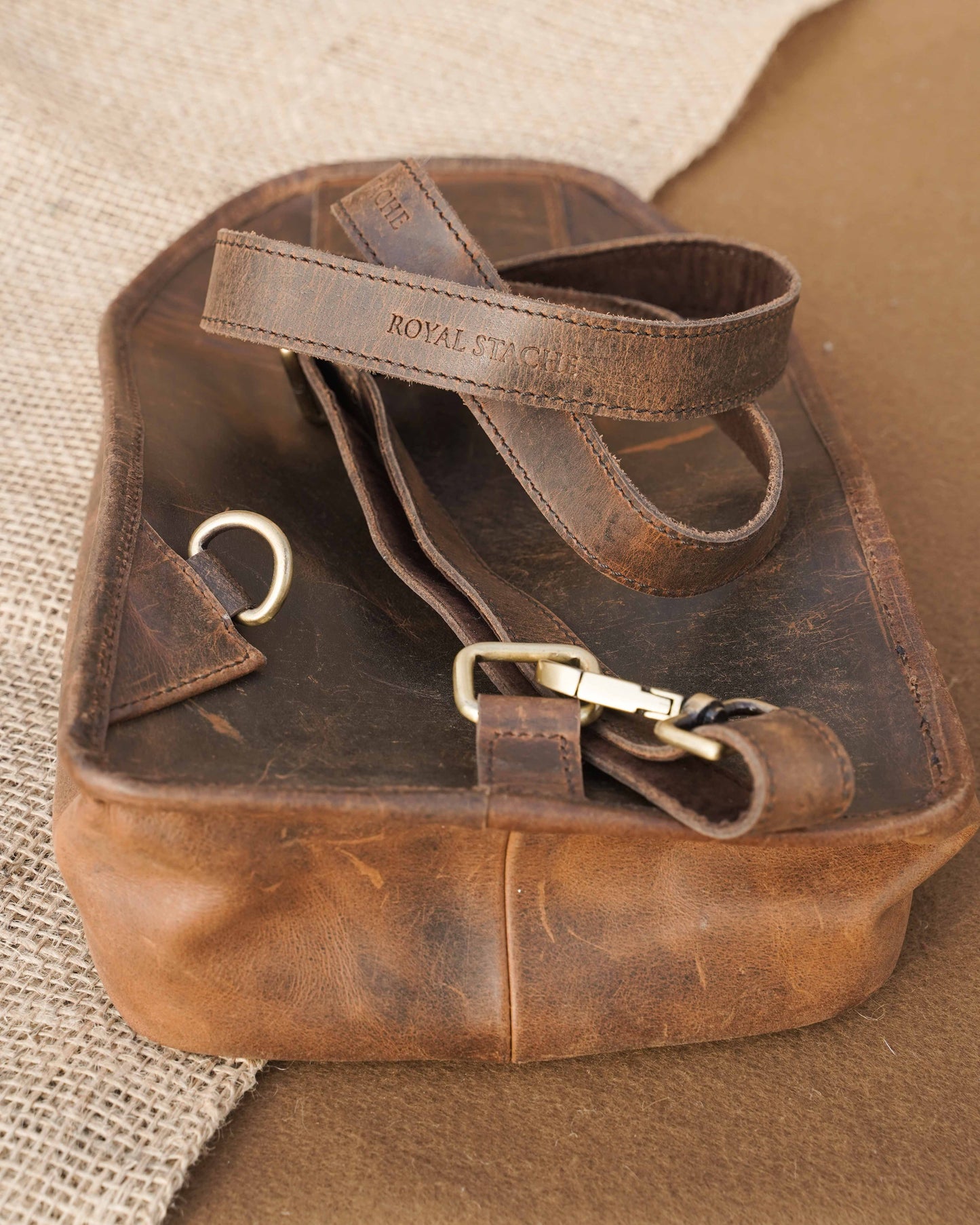 Unisex Brown Leather Crocpack