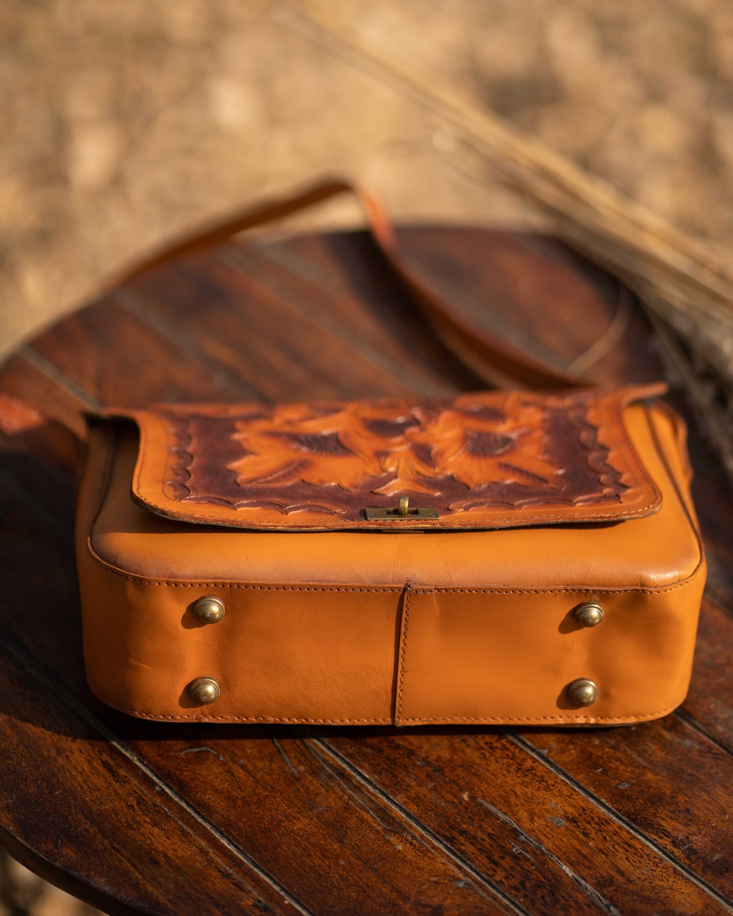 Tan Tooled Women Bag