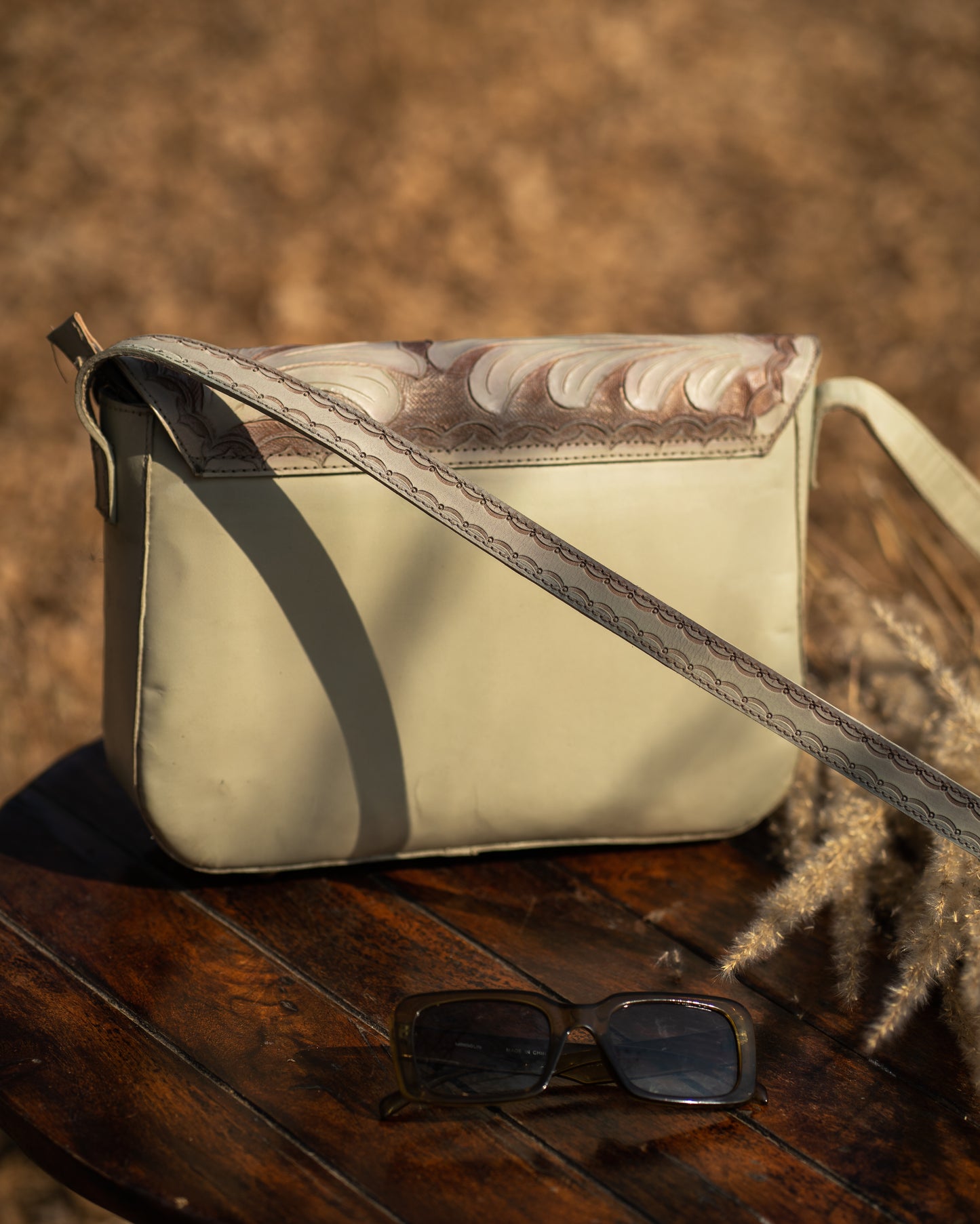 Grey Tooled Women Bag