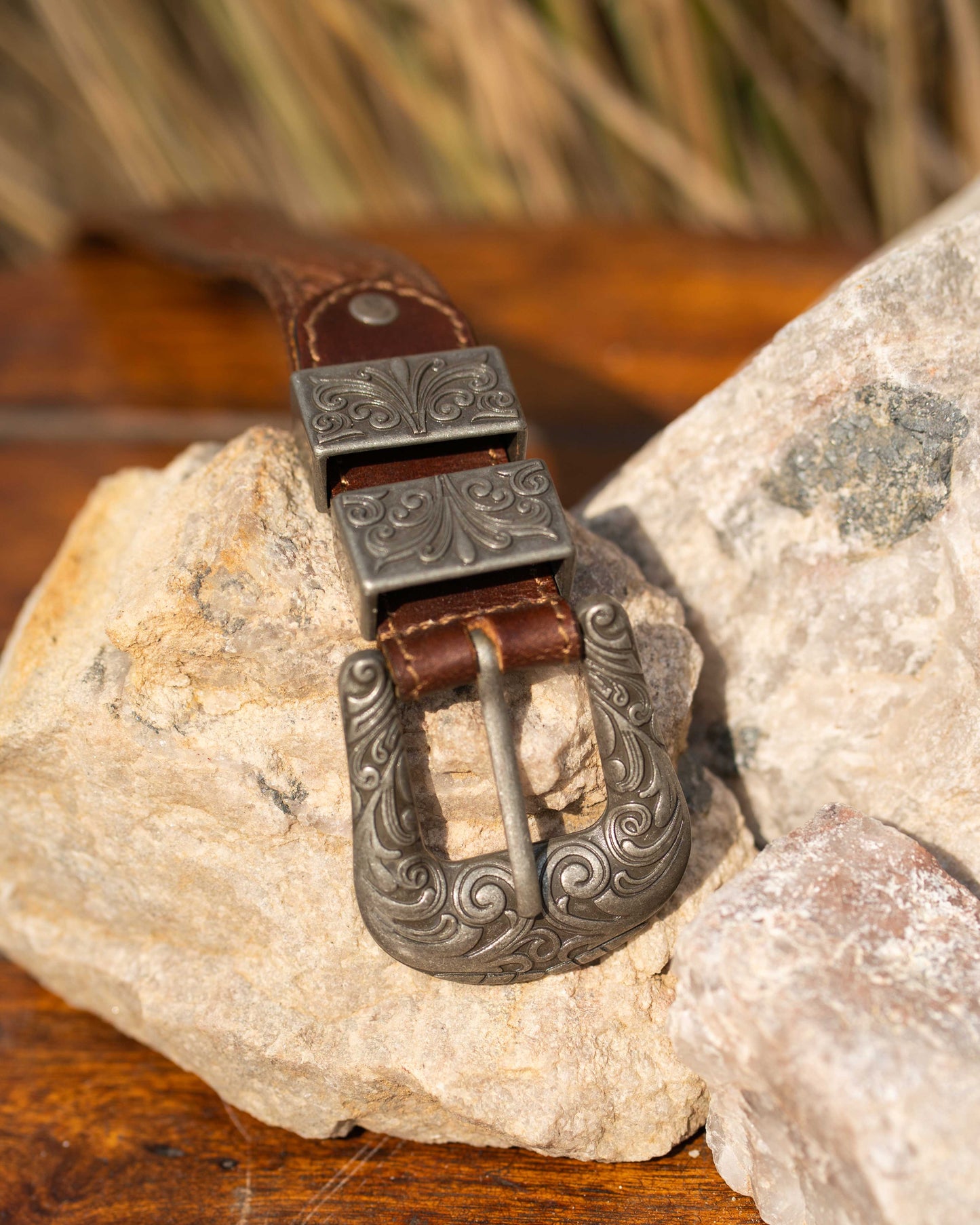 Tan Tooled Belt